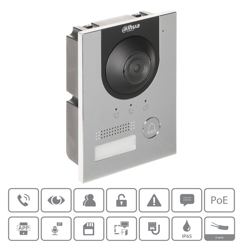 Frente De Calle Videoportero IP Dahua 2mpx poe IP65 empo vto2202f-p-s2 - Imagen 1
