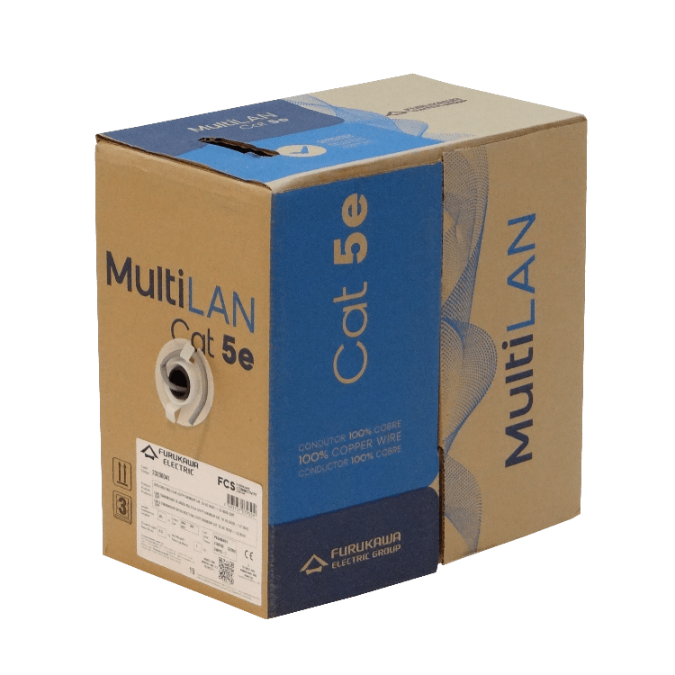 23200041 CABLE U/UTP CAT5E FURUKAWA 24AWG 305M COBRE GRIS 23200041 - Imagen 1
