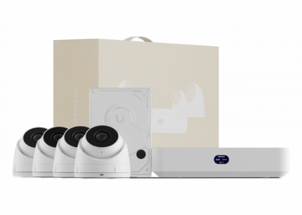 UNVR-INSTANT-KIT Kit grabador UniFi Protect con 4 cámaras Turret y disco 1TB