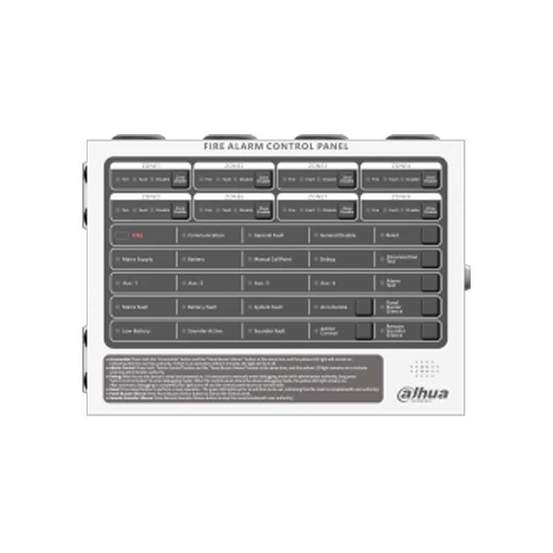 199107 HY-C102-8-FRED Panel convencional de alarma contra incendios de 8 zonas con comunicación RJ45 y RS485 - Imagen 1