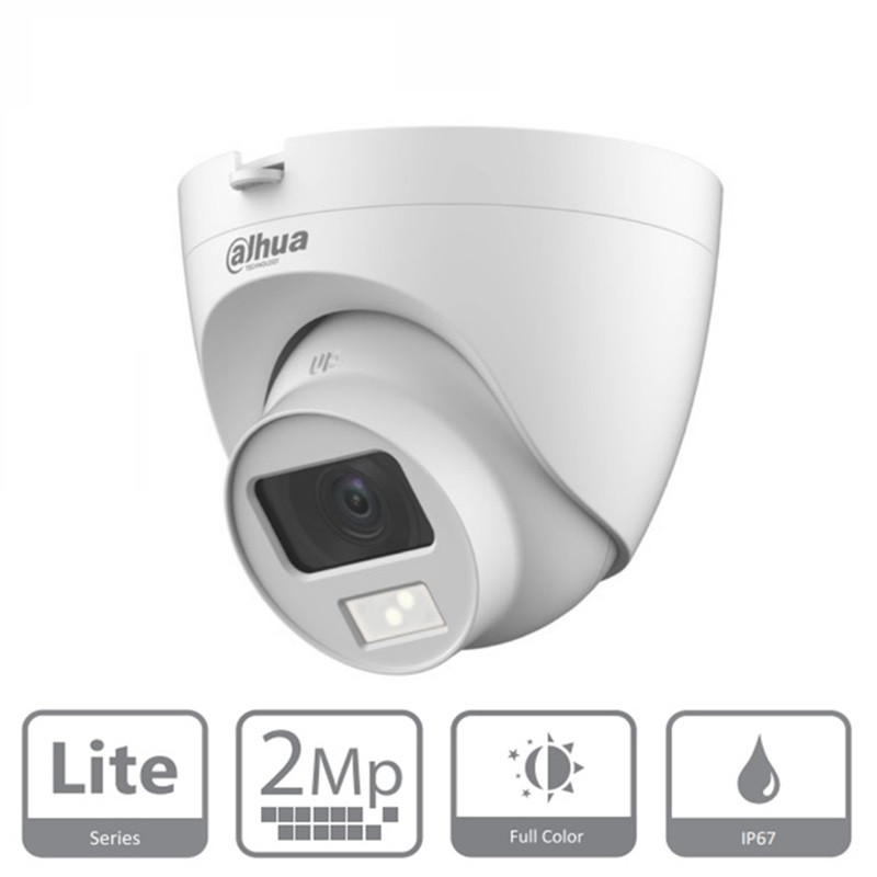 199117 HAC-HDW1209CLQ-LE Cámara domo HDCVI Full Color 2MP lente fija 2.8 mm con iluminación LED 20 m - Imagen 1