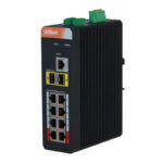 IS4210-8GT-120 Switch industrial 8 puertos PoE gigabit con 2 uplinks SFP y soporte PoE af at bt