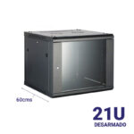GABINETE RACK 21U 60CM PARED