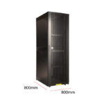 GABINETE RACK 42U PISO NEGRO 800MM X 800MM