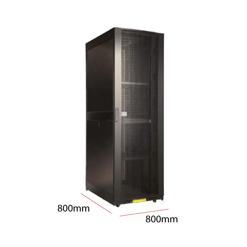 201326 GABINETE RACK 42U PISO NEGRO 800MM X 800MM - Imagen 1