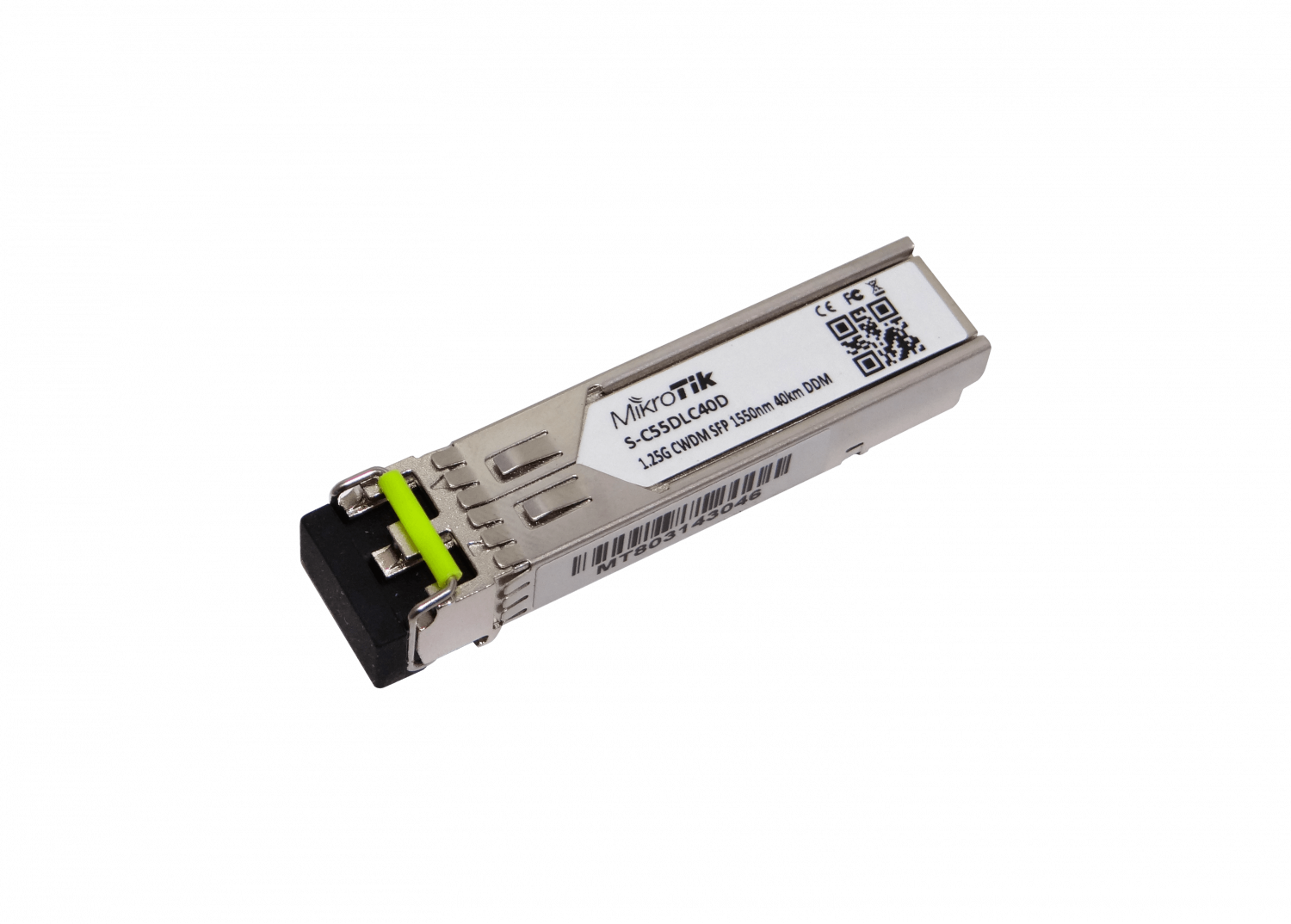 199735 S-C55DLC40D MIKROTIK 1550nm 1,25G SM 40km 2-LC Modulo SFP DDM p/CWDM-MUX - Imagen 1