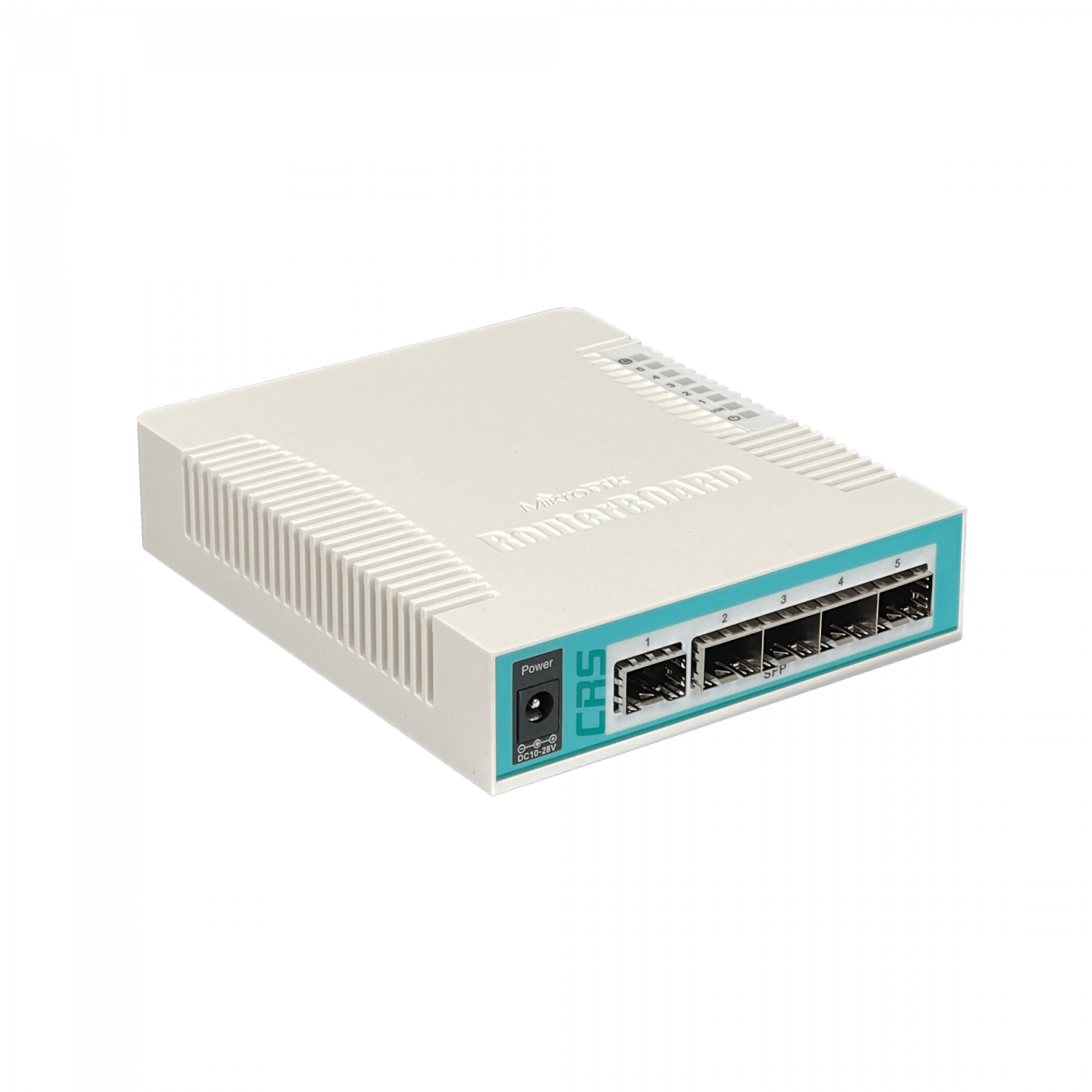 199774 CRS106-1C-5S MIKROTIK L5 5-SFP 1-SFP-Combo-PoE Console Switch Fibra Admin - Imagen 1