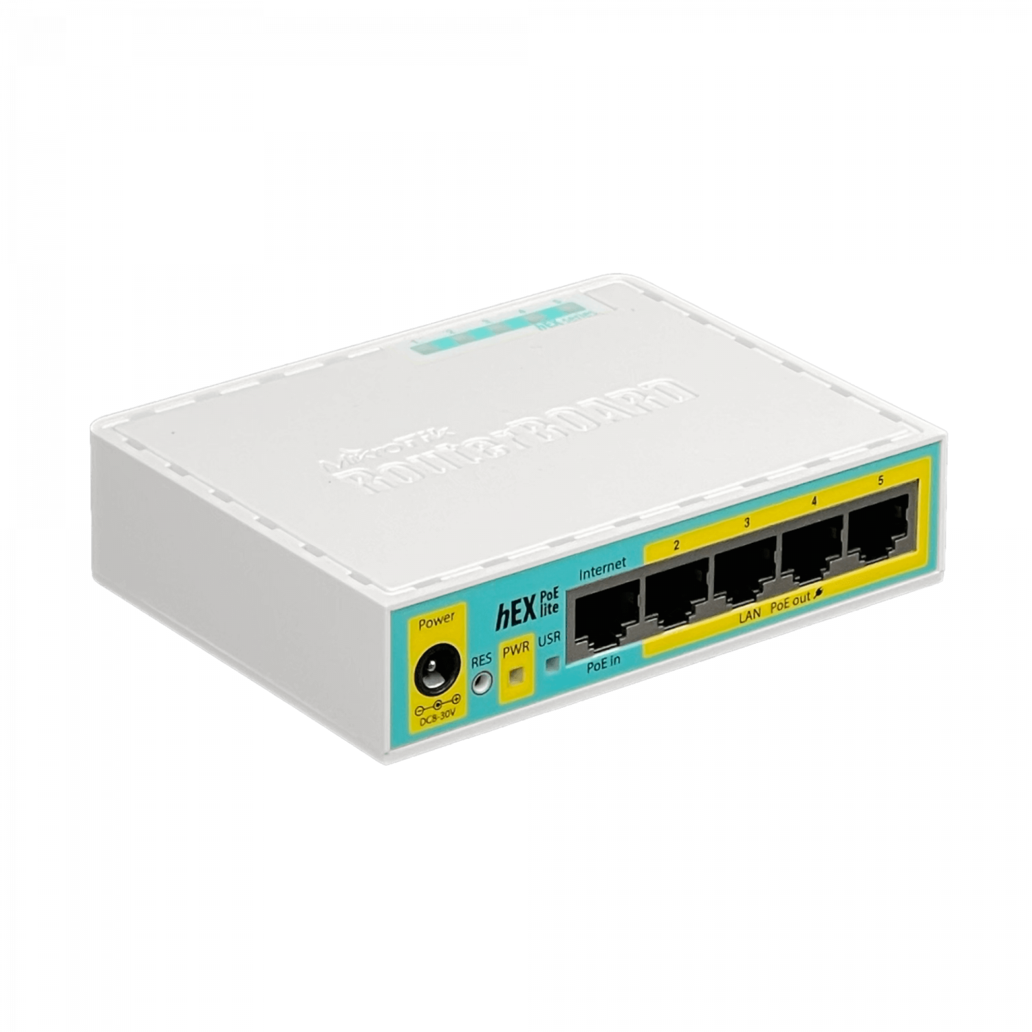199776 HEX-POE-LITE MIKROTIK req-cable 5-100 PoE-in/out-12W USB L4 64mb inc/24V - Imagen 1