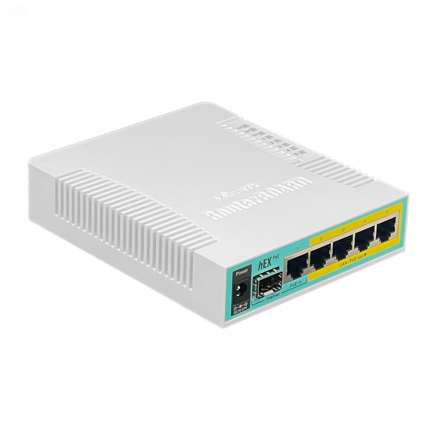 199816 HEX-POE MIKROTIK req-cable L4 5-1000(4-PoE) 1-SFP USB 10-57V inc/24V - Imagen 1