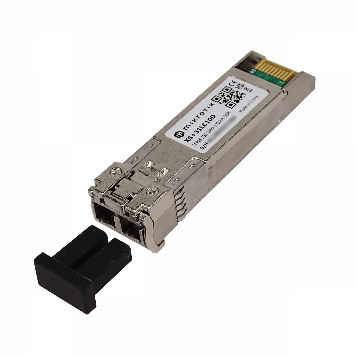 199868 XS+31LC10D MIKROTIK 2-LC 1G/10G/25Gbps SM 10km 1310nm SFP+ SFP28 Fibra - Imagen 1