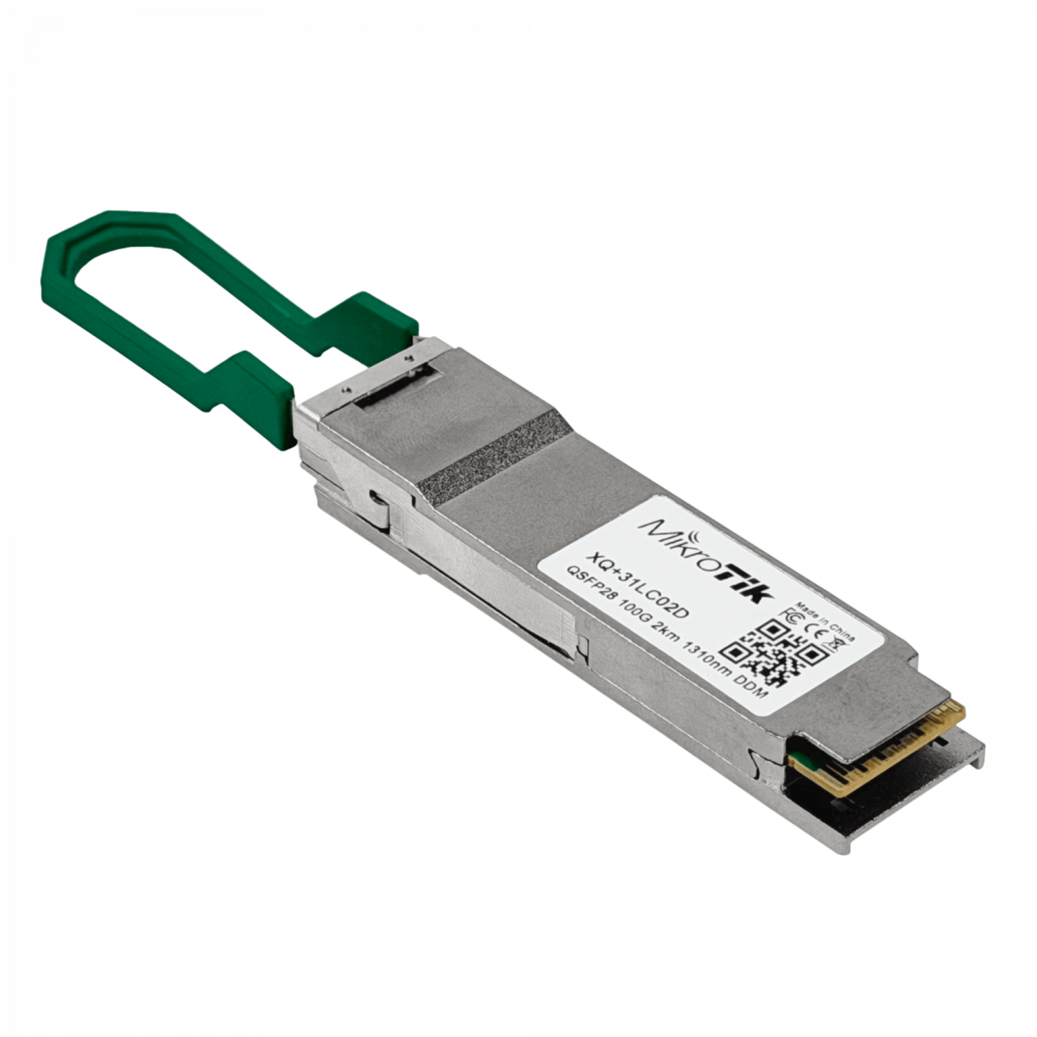 199906 XQ+31LC02D MIKROTIK 2-LC 2km QSFP28-100G 4x25Gbps SM 1310nm DDM MonoMod - Imagen 1