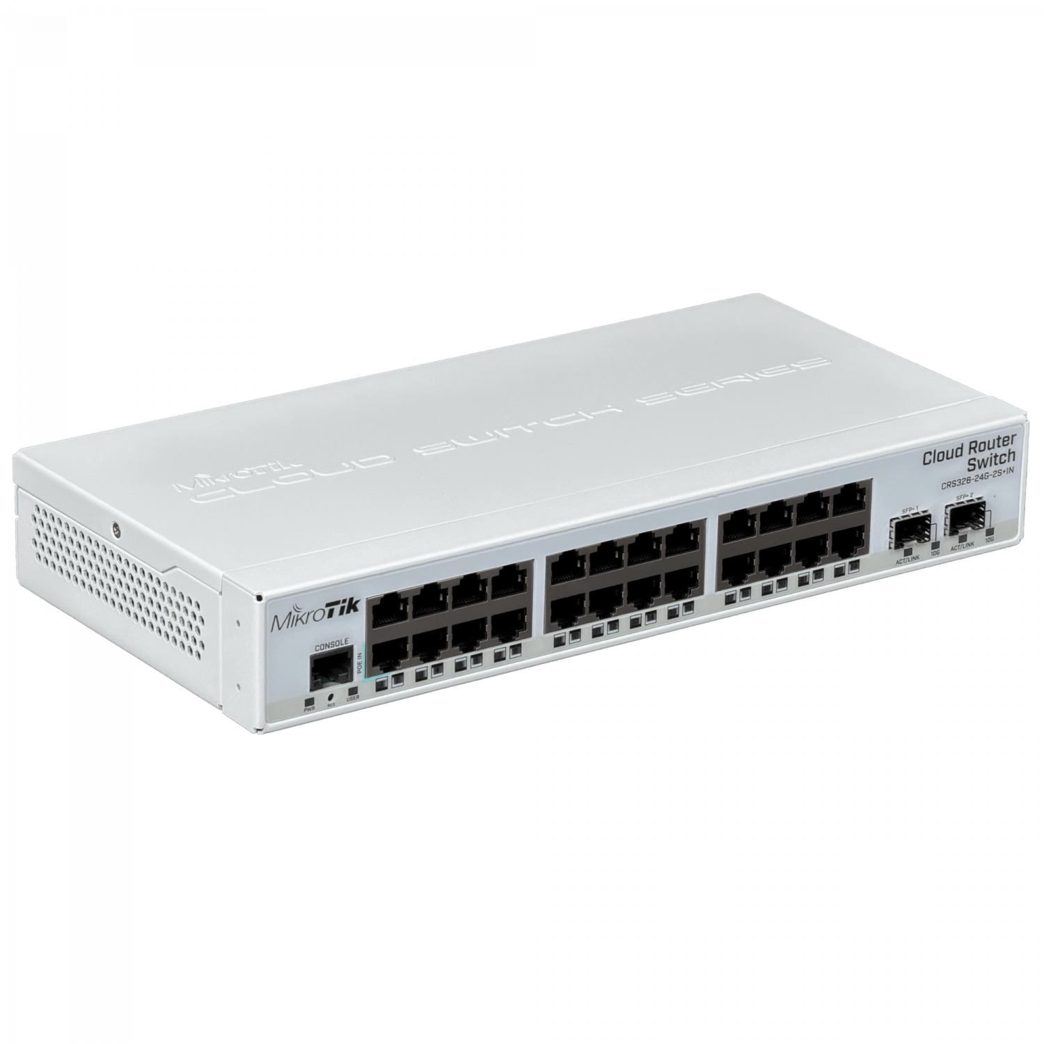 199908 CRS326-24G-2S+IN MIKROTIK 24-1000 2-SFP+10G Console Desktop Switch/Layer3-Rou - Imagen 1