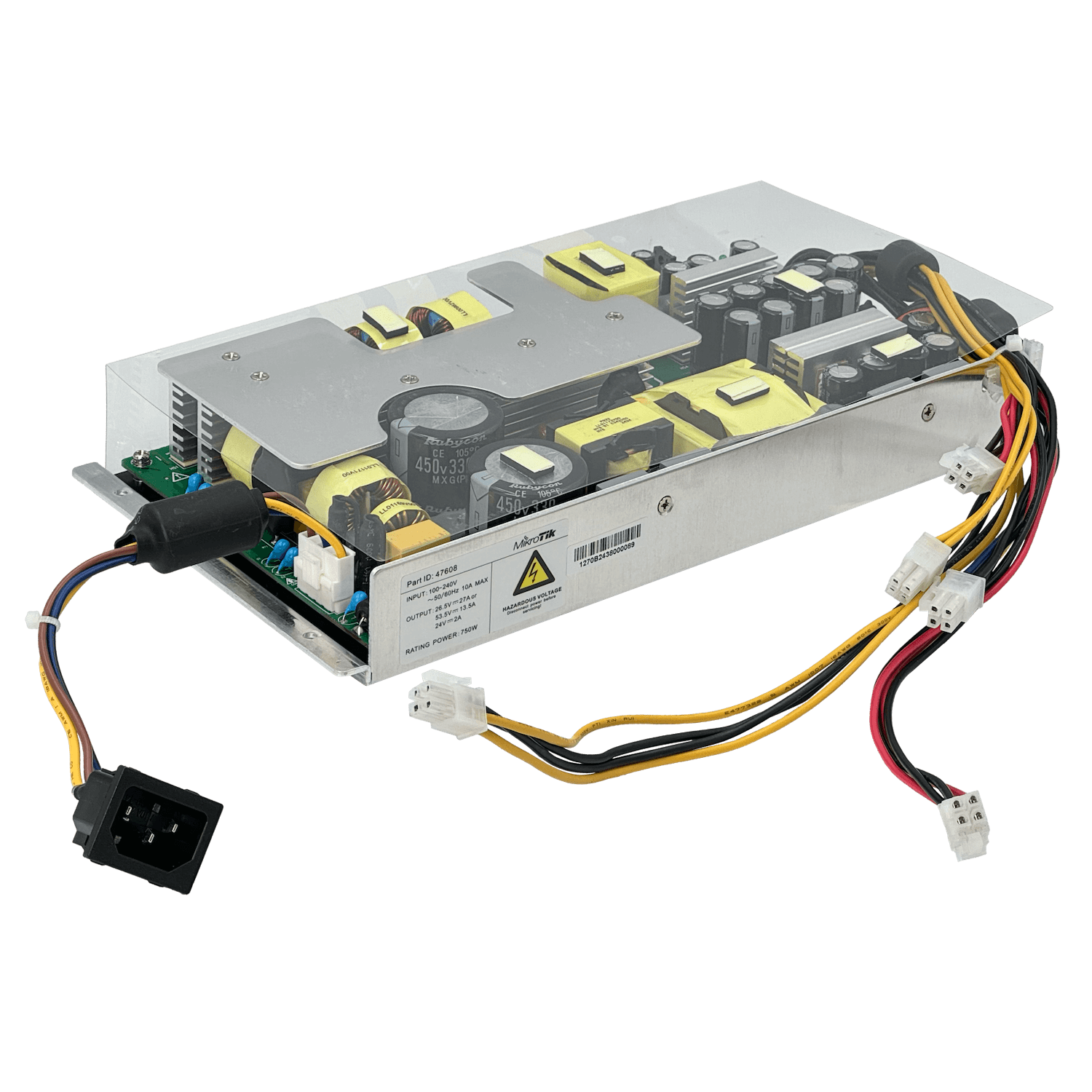 199926 F-MIK-48P MIKROTIK p/CRS354-48P-4S+2Q+RM 750W 100-240VAC C14 Fuente de - Imagen 1