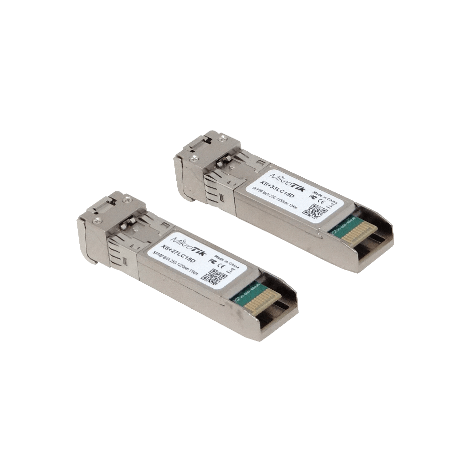 199936 XS+2733LC15D MIKROTIK 1-LC BiDi SFP28-25G SFP+10G 15km 2-unids 1270/1330n - Imagen 1