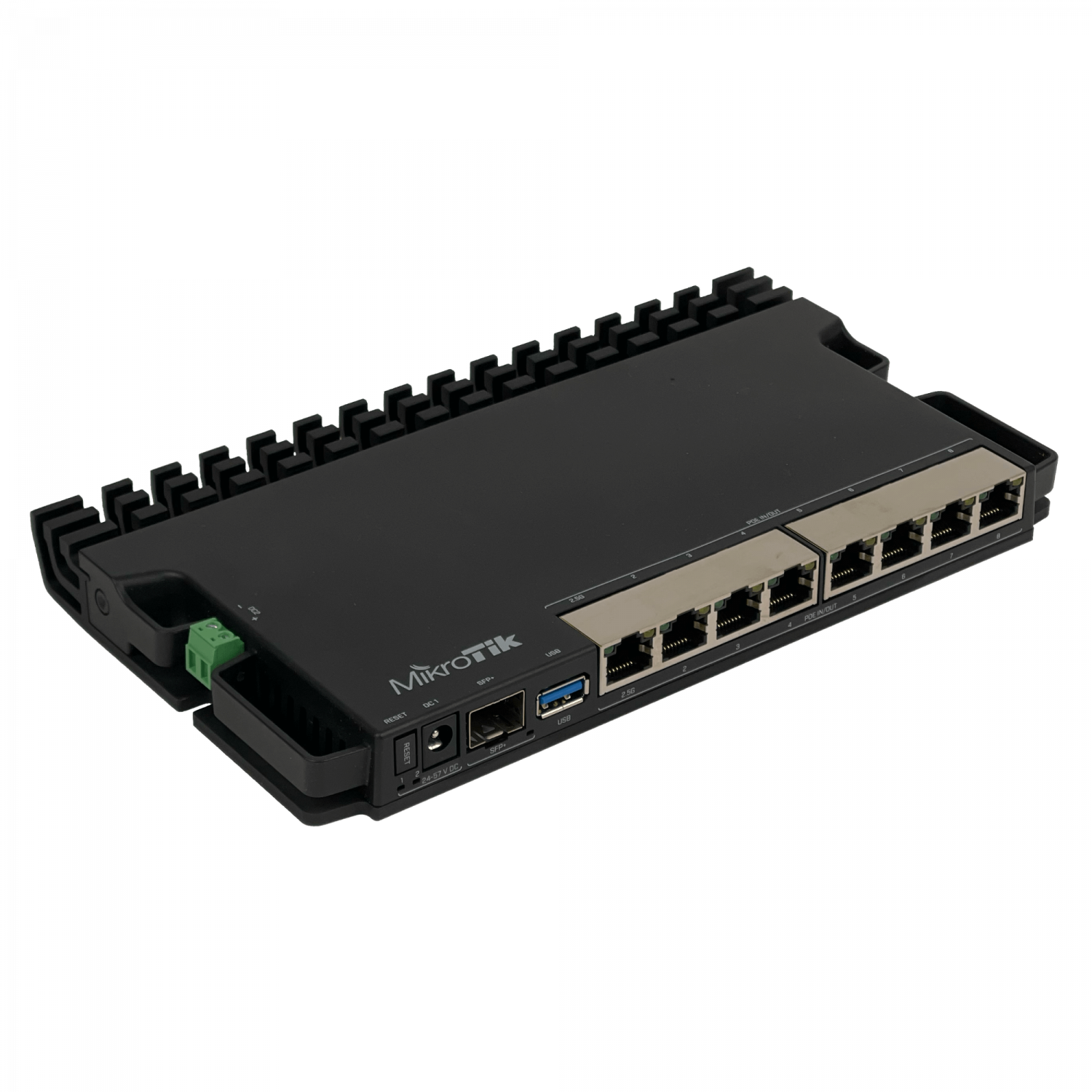199941 RB5009UPR+S+IN MIKROTIK 7-1000-PoE (7-in/out) 1-2500 1-SFP+10G USB L5 DC-Ja - Imagen 1