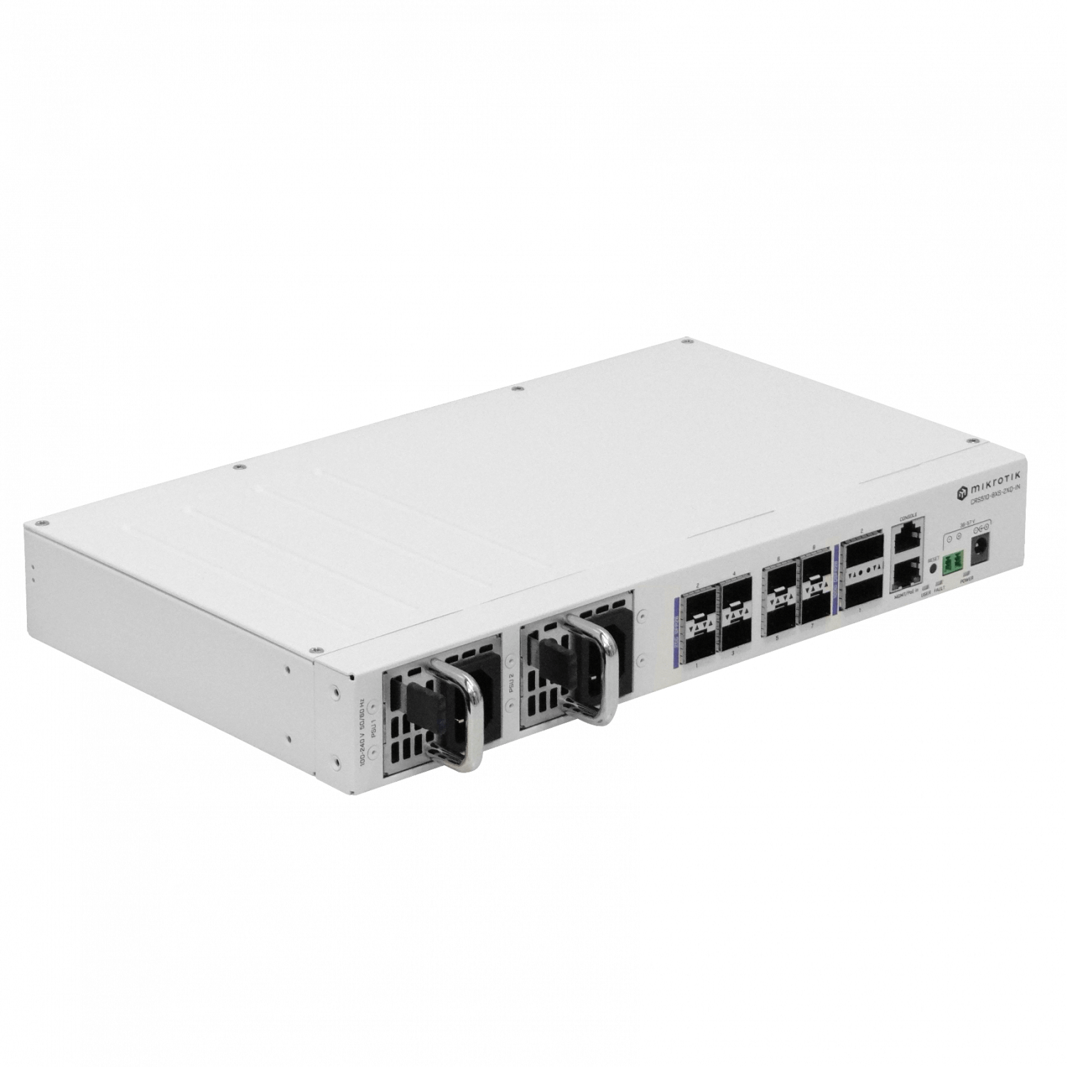 199965 CRS510-8XS-2XQ-IN MIKROTIK 8-SFP28 2-QSFP28-100G 1-100 L5 2-220VAC req-cables- - Imagen 1