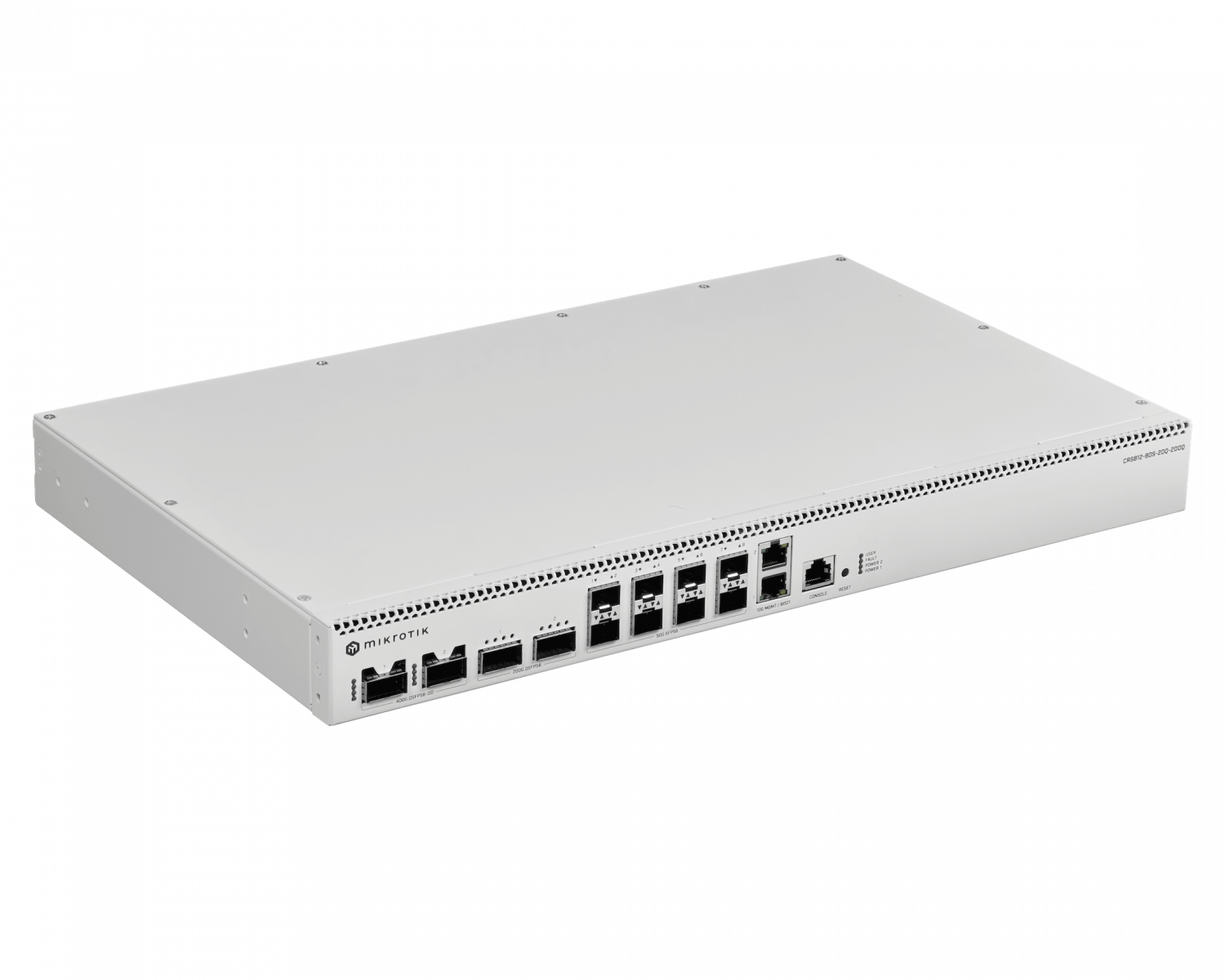 199966 CRS812-8DS-2DQ-2DDQ MIKROTIK 2-400G 2-200G 8-50G 2-10G QSFP56-DD SFP56 Switch 2- - Imagen 1
