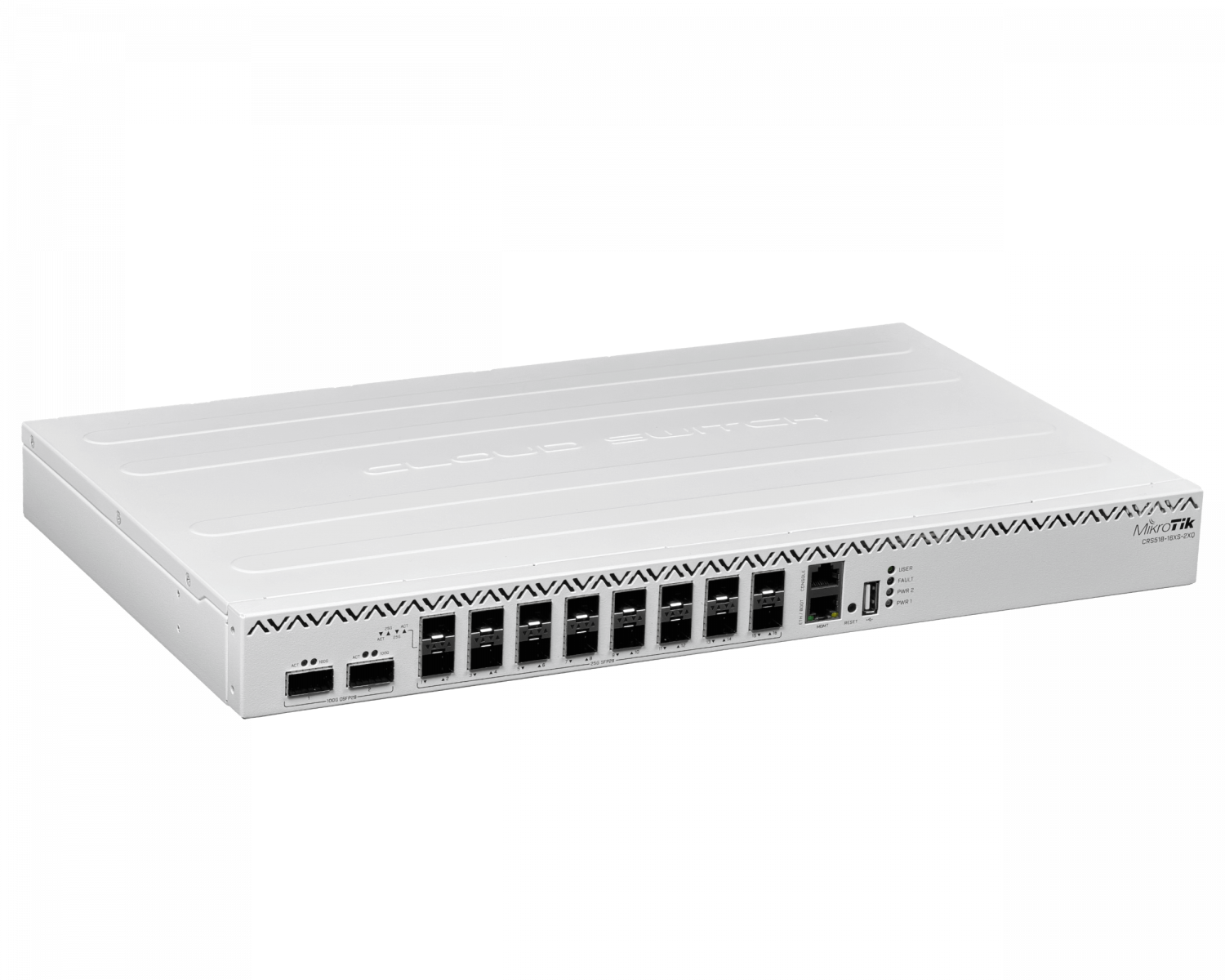 199968 CRS518-16XS-2XQ MIKROTIK 16-SFP28 2-QSFP28-100G 1-100 L6 2-220VAC req-cables - Imagen 1
