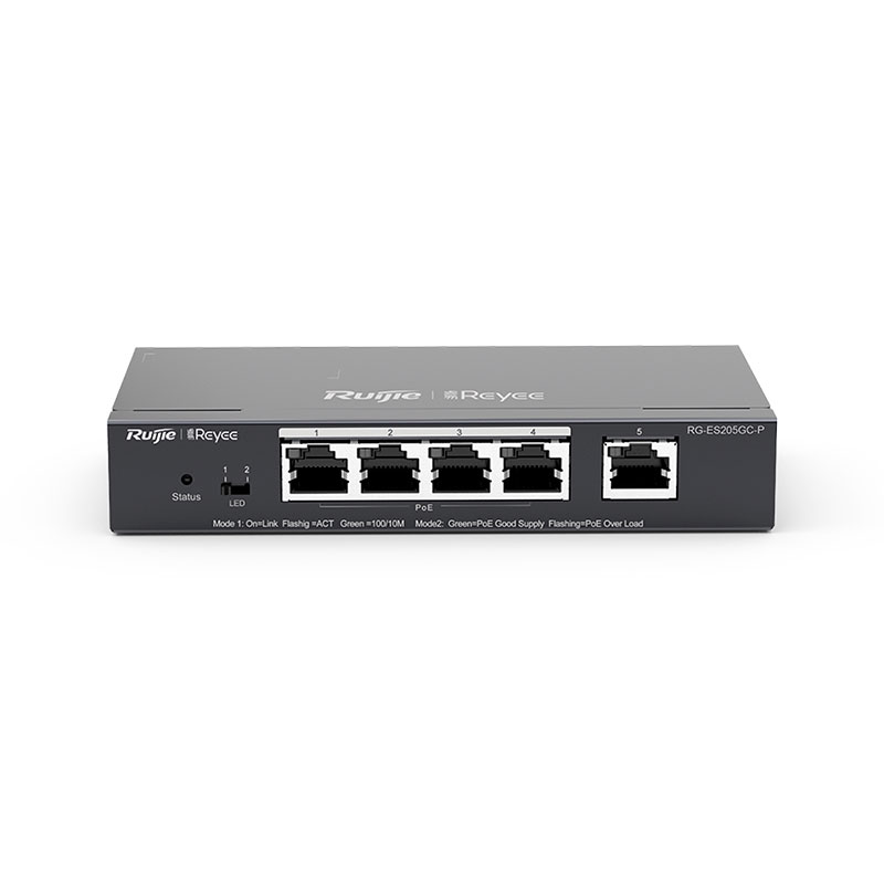 201430 RG-ES205GC-P RG-ES205GC-P SWITCH GIGABIT POE CCTV 5 PUERTOS - Imagen 1