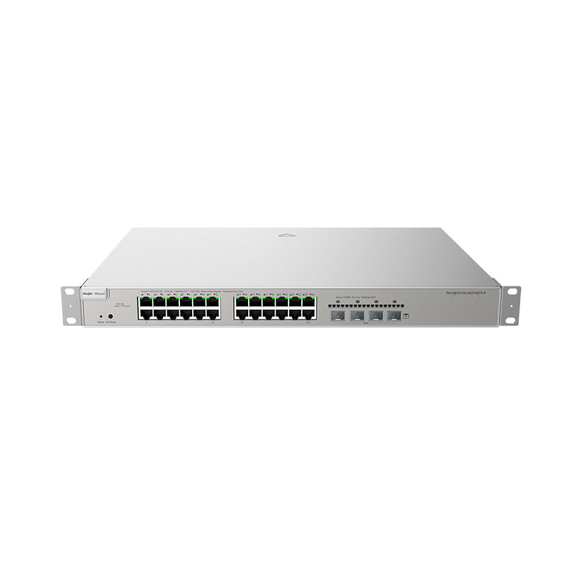 201451 RG-NBS5100-24GT4S RG-NBS5100-24GT4SFP-P SWITCH L3 GIGABIT 24 POE 4 SFP - Imagen 1