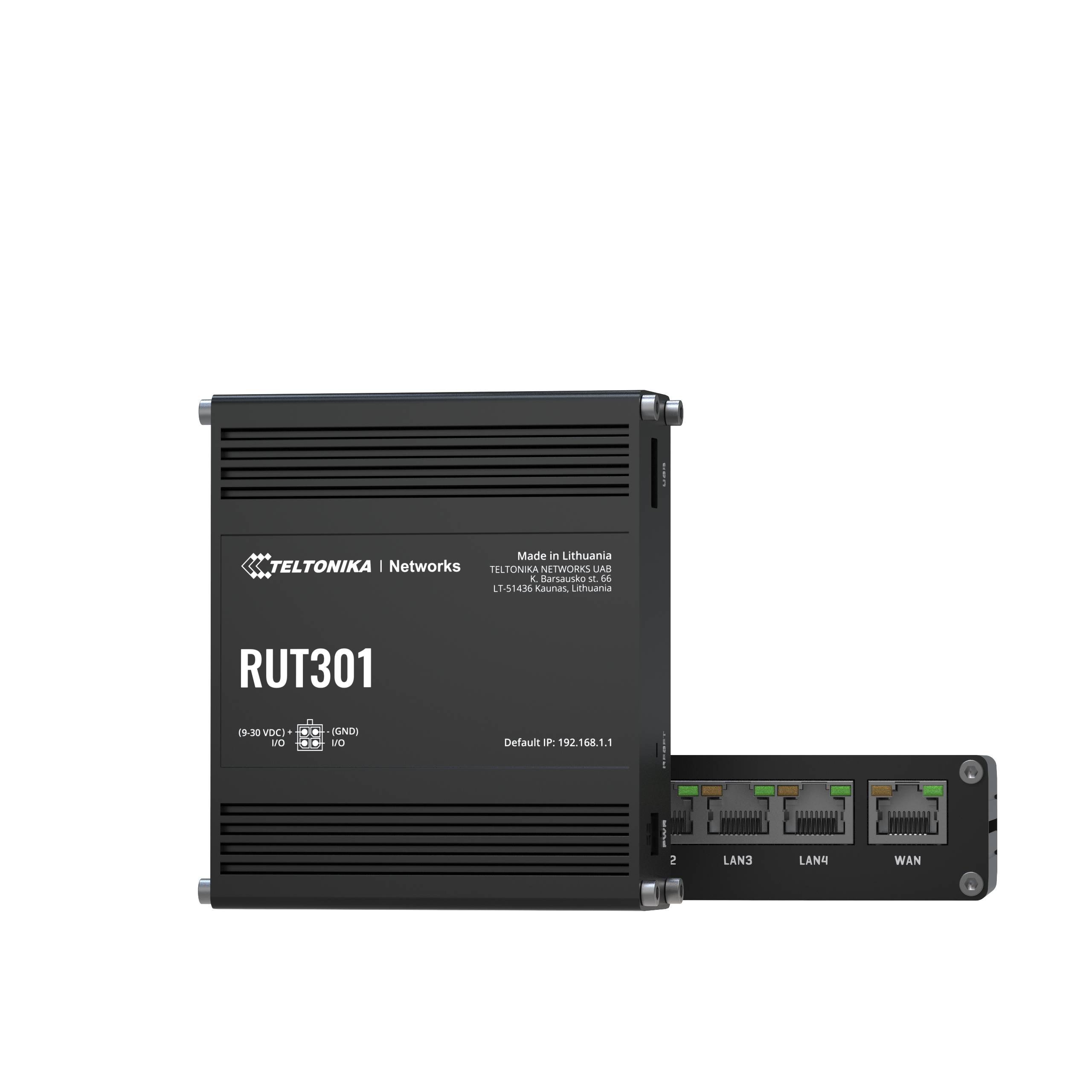 201594 RUT301 Teltonika Router Ethernet industrial con múltiples puertos y seguridad avanzada para automatización. - Imagen 1