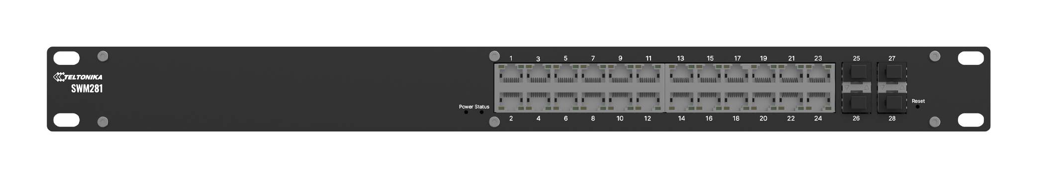 201608 SWM281 Teltonika Switch Ethernet industrial administrable diseñado para conectividad estable y segura. - Imagen 1