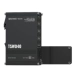 TSW040 Teltonika Switch industrial no administrable con PoE para redes industriales y videovigilancia.