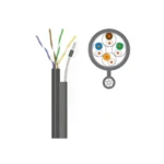 06UTP305CEMS Cable UTP cat5 100% Cobre 305Mts Exterior autosoportado con mensajero