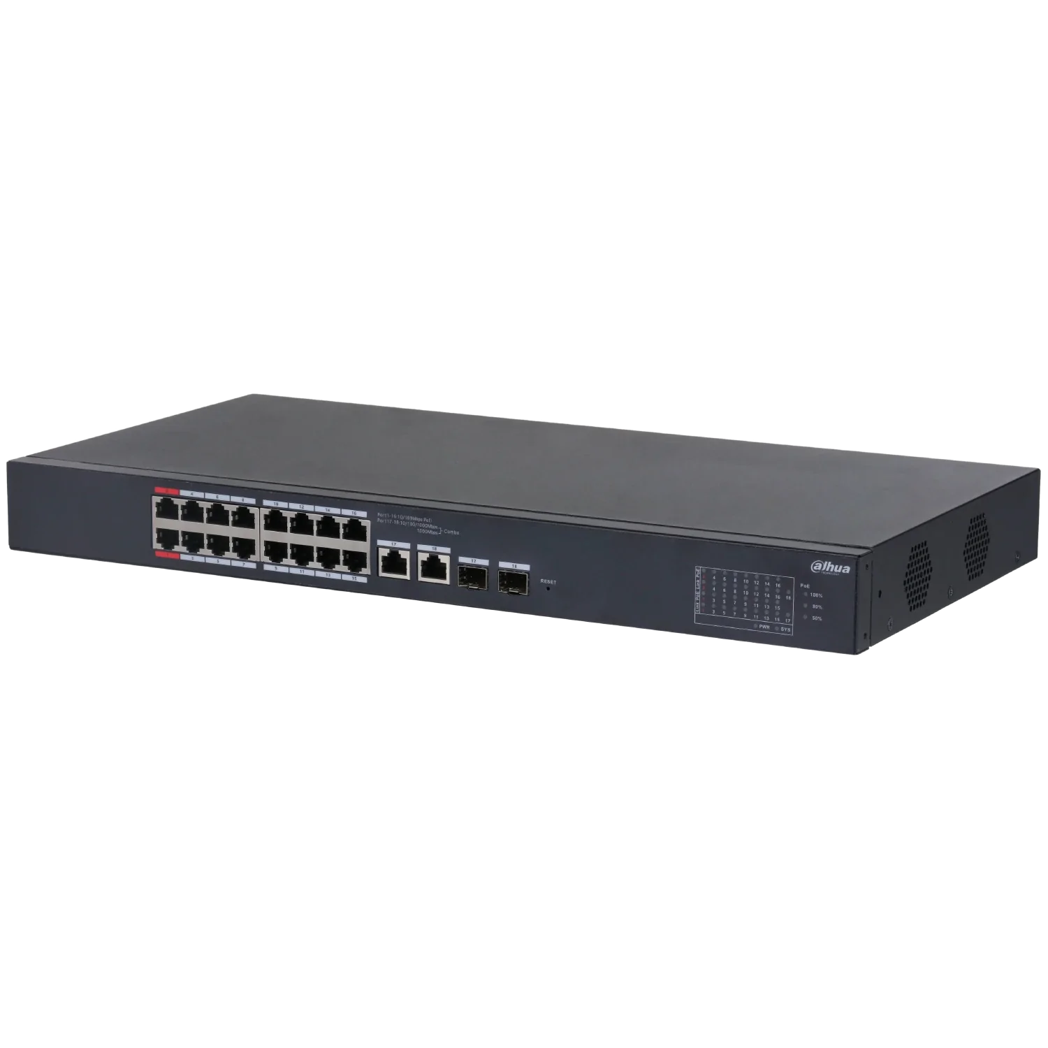 202136 CS4218-16ET-135-V2 Switch administrable en la nube PoE 16 Puertos Dahua - 135W total Hi-PoE Dahua - Imagen 1