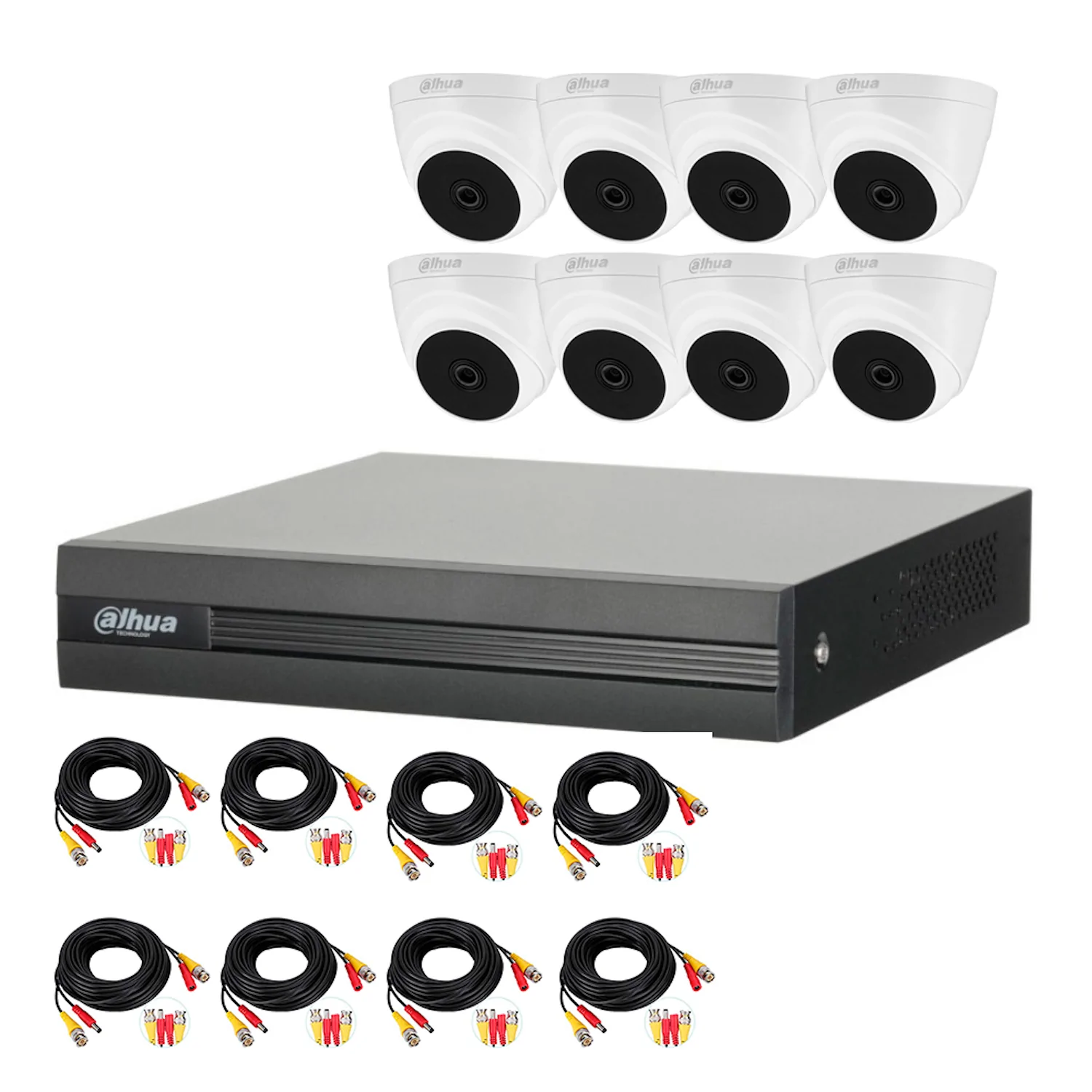 202172 KIT-XVR1B08-8xT1A21N-0360B Kit HDCVI 8 Cámaras domo con disco 1 TB Dahua - Imagen 1