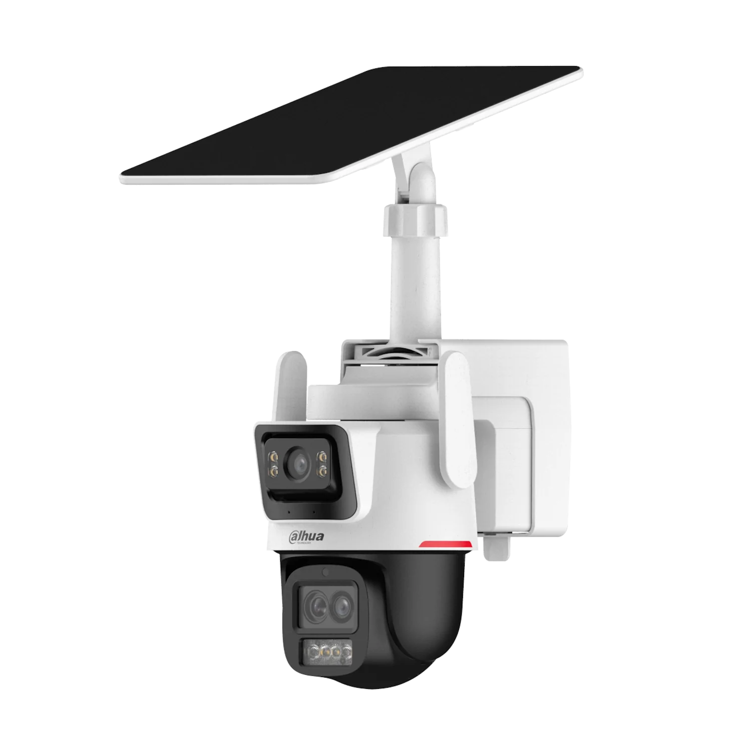 202350 IPC-PTS2649DCP-3E3Z-S4GLAB20-3684-0280B-PRO CÁMARA IP PT 4G Solar DOBLE LENTE 2 x 3MP IP66 WizColor Led Blanco 30 DAHUA CON ALARMA SONORA - Imagen 1