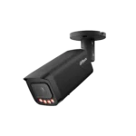 IPC-HFW21249TP-AS-IL-0280B-Black Cámara Dahua IP Bala 12MP color negro 2.8mm IR y LED 30 PoE IP67 Soporta Micro SD audio in/out mic