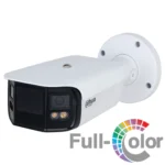 IPC-PFW5849P-A180-E2-ASTE-0360B Cámara Dahua IP Bala Full-Color Panoramica 180° IA 2x4MP LED40 Alarma 1/1 Audio 1/1 SlotMicroSD IP67