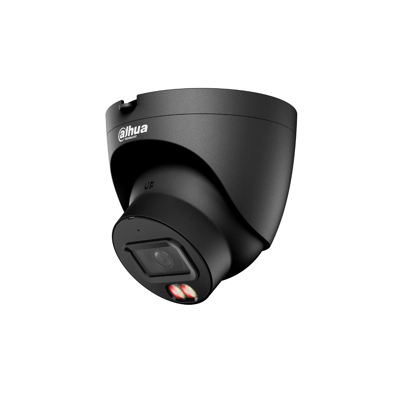202424 IPC-HDW21249TP-S-IL-0280B-Black Cámara Dahua IP domo 12MP color negro 2.8mm IR y LED 30 PoE IP67 Soporta Micro SD mic - Imagen 1