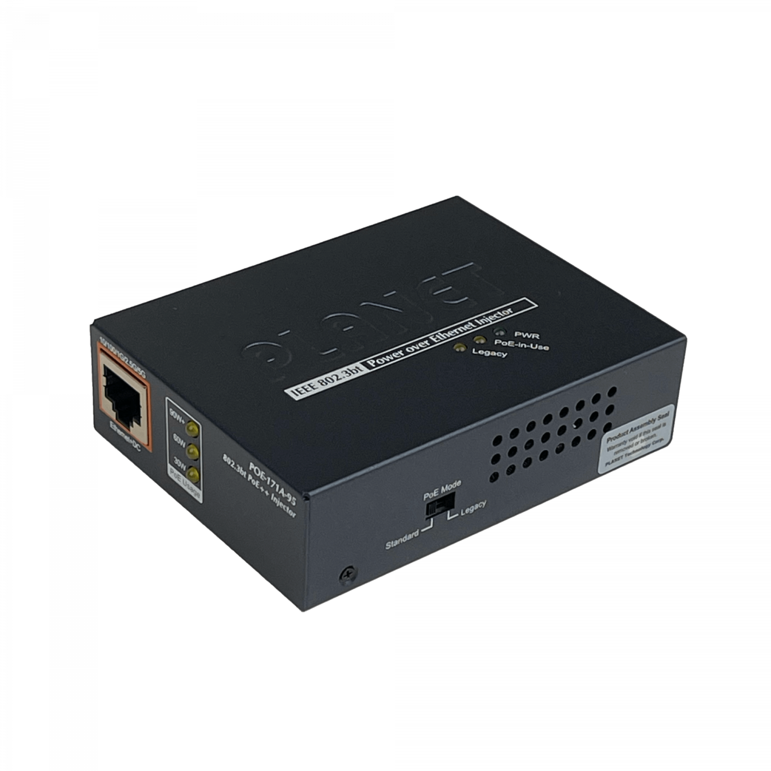 201891 POE-171A-95 POE-171A-95. PLANET 95W Inyector PoEH 802.3bt 54V 2-RJ45 Gigabit req/Cable 1000mbps - Imagen 1