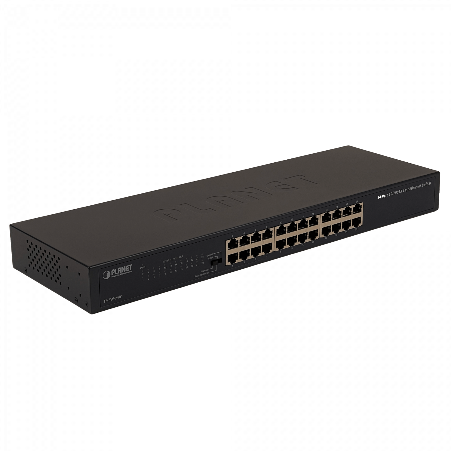 201901 FNSW-2401 FNSW-2401. PLANET 24-100 Switch no-Admin-L2 Rack 220V-Directo Selector-4-modos - Imagen 1