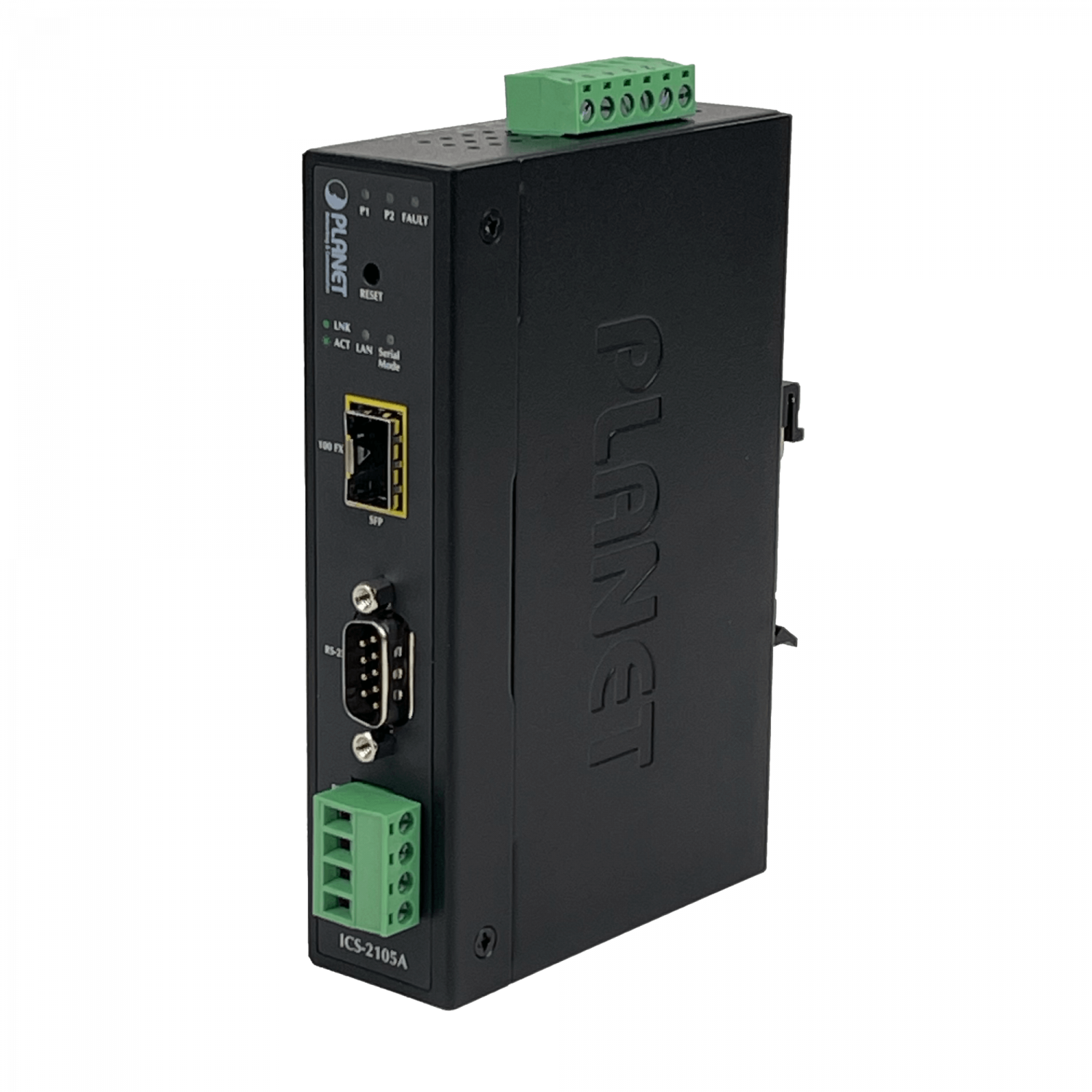 201906 ICS-2105A ICS-2105A. PLANET Industrial 1-SFP RS232 RS422 RS485 DB9 req12-48V SerialEthernet - Imagen 1
