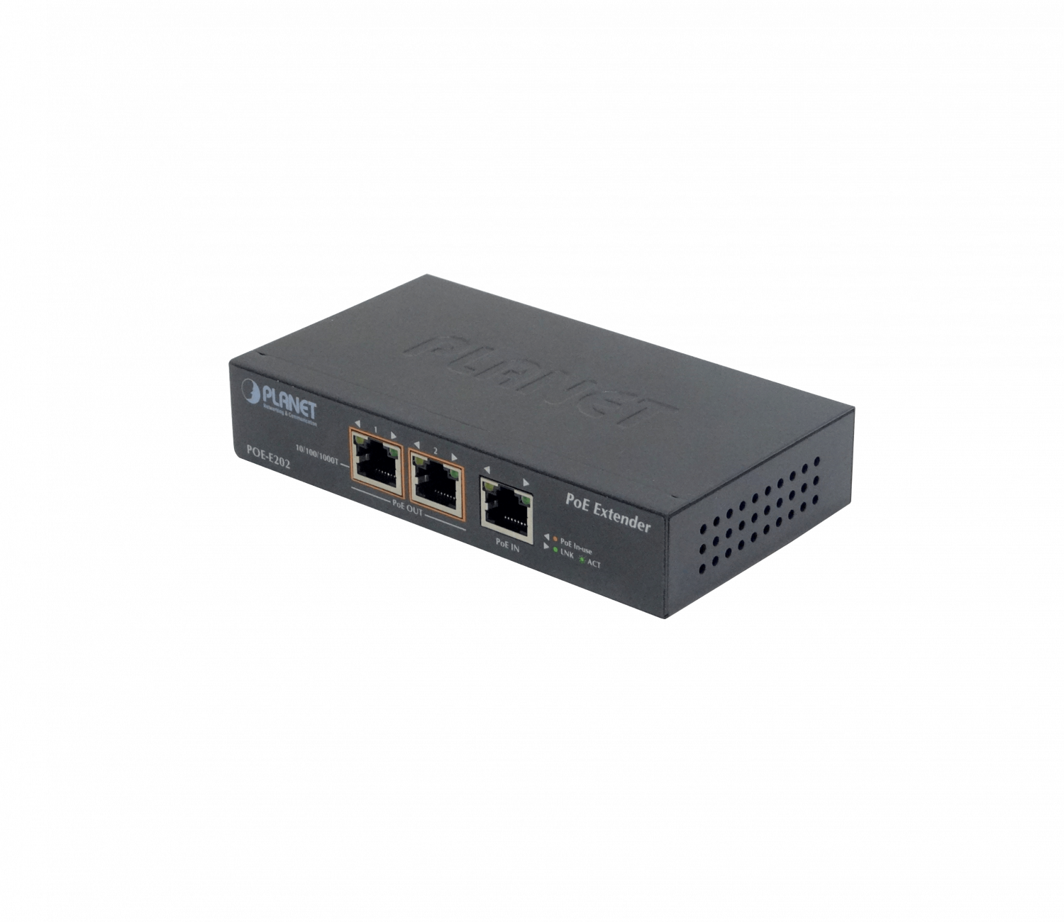 201908 POE-E202 POE-E202. PLANET POE+at 1in-2out Switch no-Admin 3-1000 req-PoE 48-57V 36W - Imagen 1