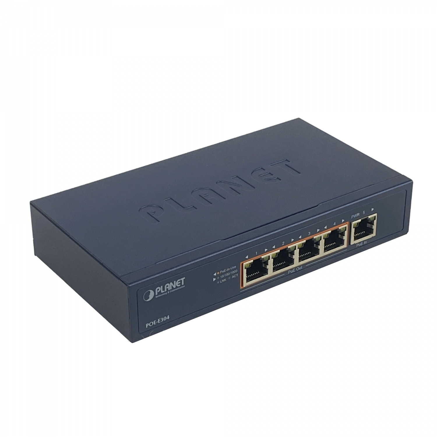 201912 POE-E304 POE-E304. PLANET POE+at 1in-4out Switch 5-1000 56W 50-56V req-Fuente 5,5x2,1 - Imagen 1