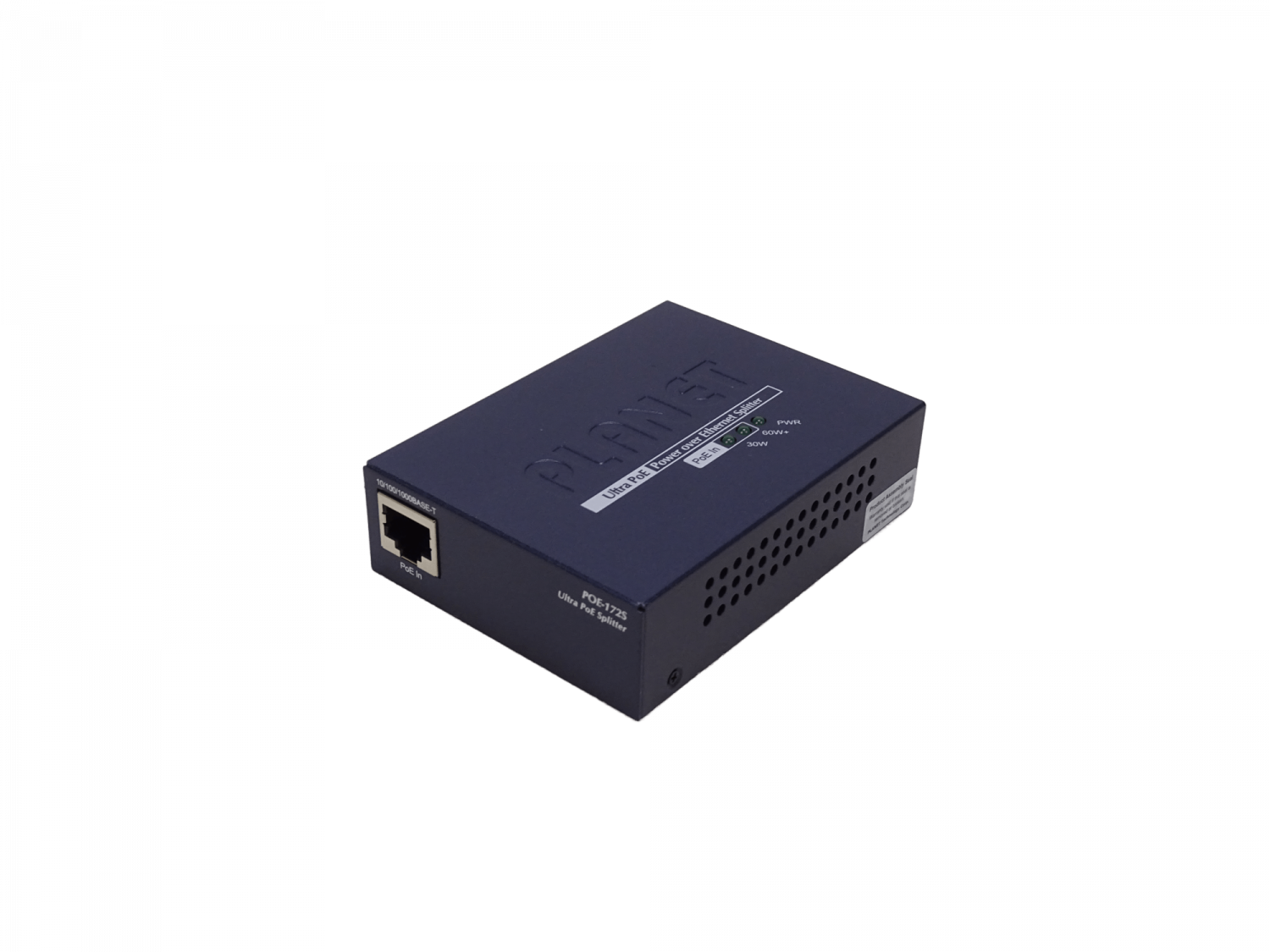 201915 POE-172S POE-172S. PLANET out-12V/19V/24VDC PoE+ Splitter in-48-56V 25W 802.3at 1000mbps - Imagen 1
