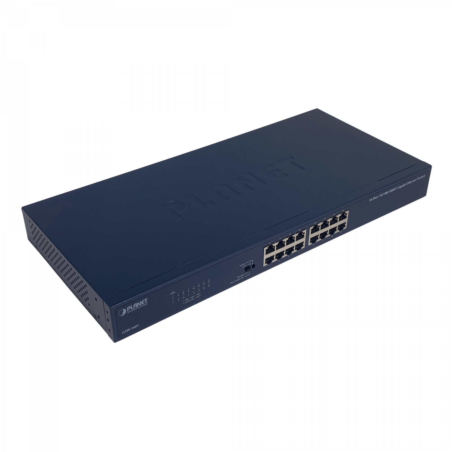 201918 GSW-1601 GSW-1601. PLANET 16-1000 Switch no-Admin-L2 Rack 220V-Directo Selector-4-modos - Imagen 1