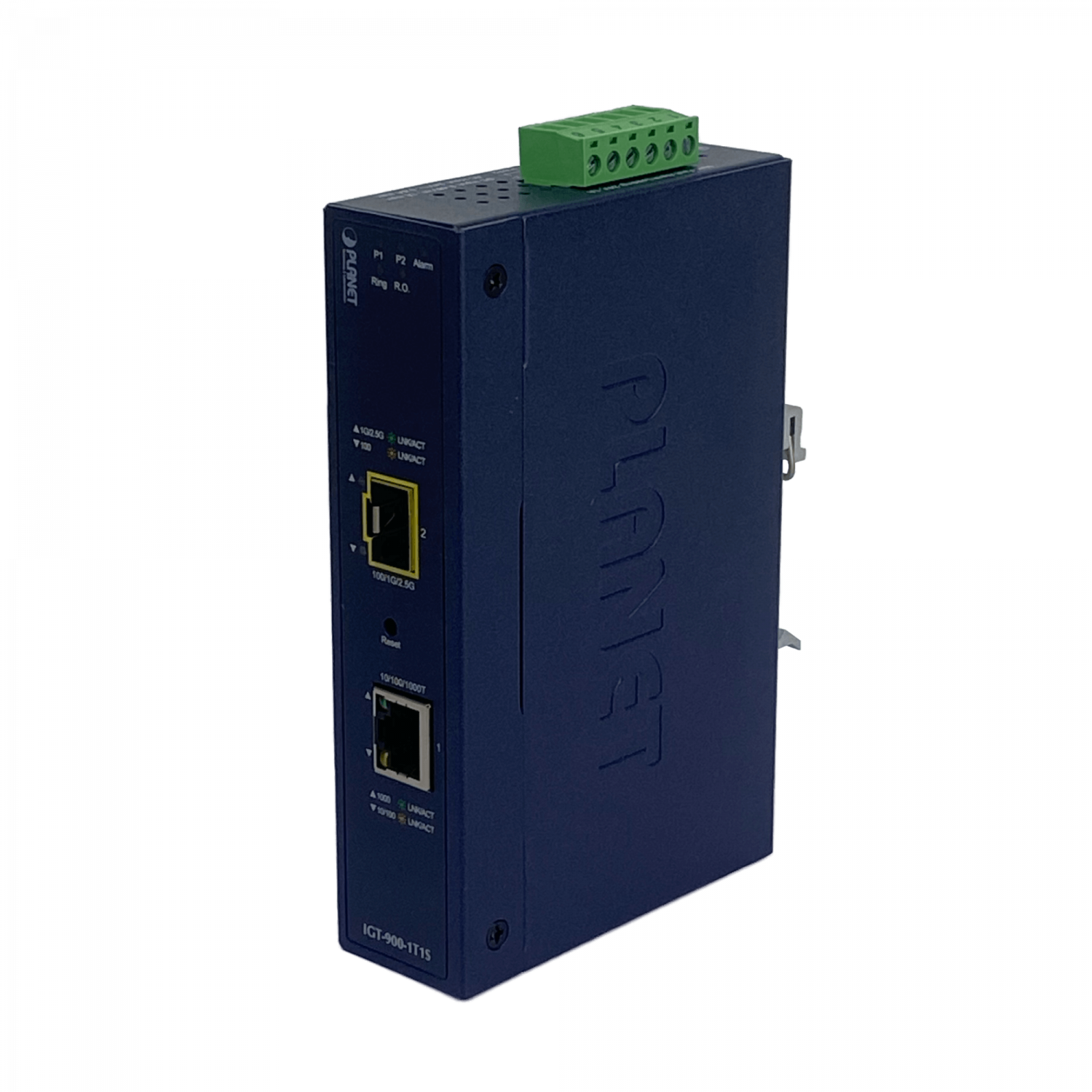 201929 IGT-905A IGT-905A. PLANET Industrial RielDin Admin SFP 1-1000 Media Converter req9-48VDC - Imagen 1