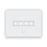 UFP4W UFP4W UI 1-unidad Blanco 4-Keystone Horizontal Faceplate Pintable 118x88mm