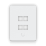 UFP4H UFP4H UI 1-unidad Blanco 4-Keystone Vertical Faceplate Pintable 118x88mm