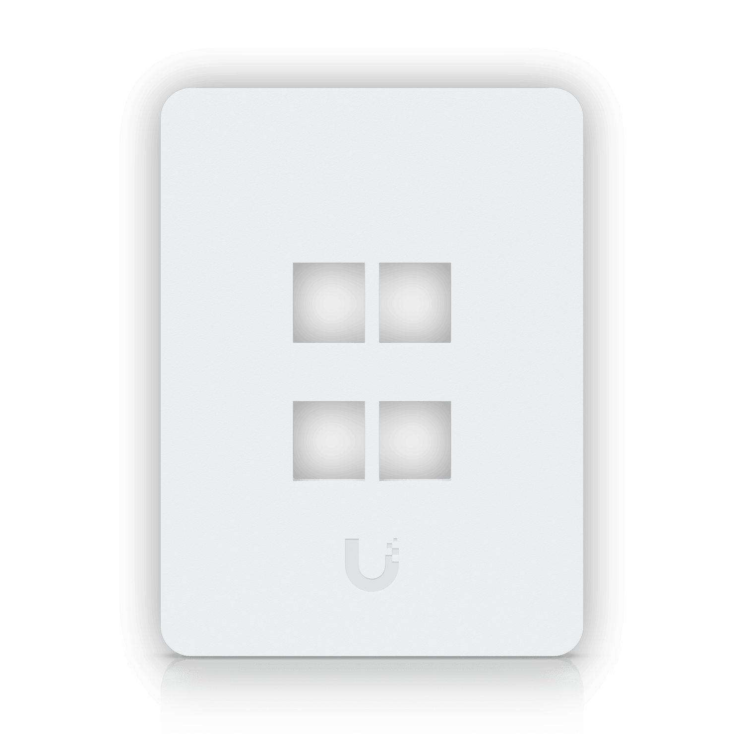 202434 UFP4H UFP4H UI 1-unidad Blanco 4-Keystone Vertical Faceplate Pintable 118x88mm - Imagen 1