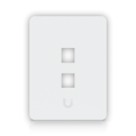 UFP2H UFP2H UI 1-unidad Blanco 2-Keystone Vertical Faceplate Pintable 118x88mm