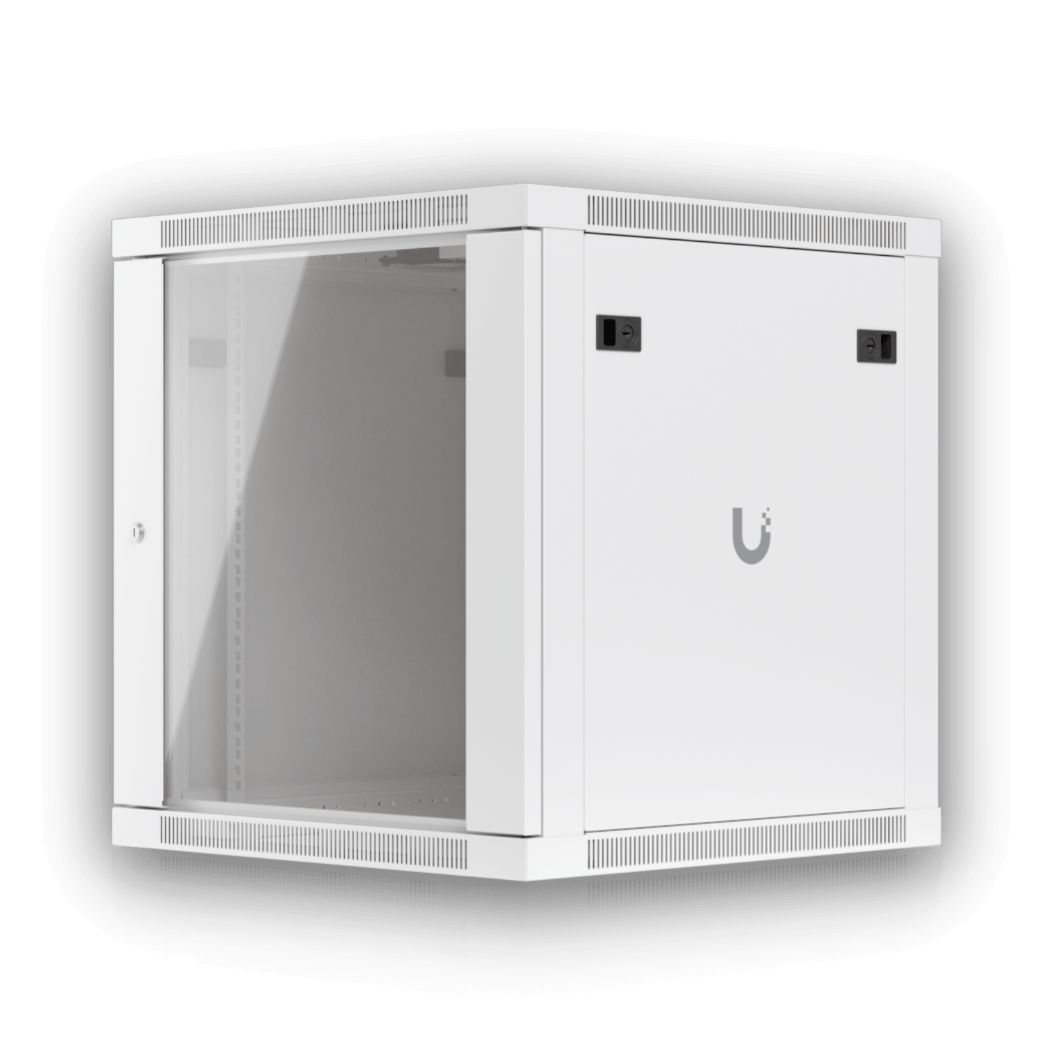 202516 URK12-6 URK12-6 UBIQUITI Blanco 12U 60cm-Fondo Puerta-Vidrio Gabinete Rack Pared Muro - Imagen 1